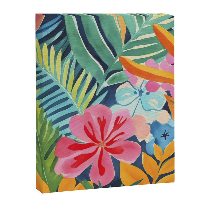 Exotic Garden Escape Multicolor Modern Botanical Art Canvas Print Gallery Image 1