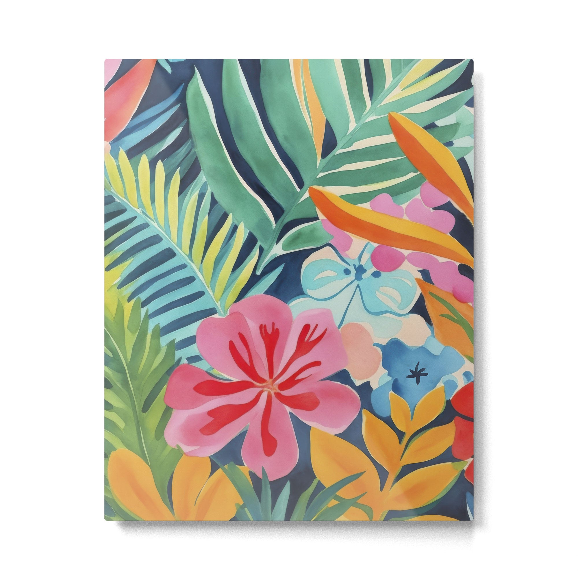 Exotic Garden Escape Multicolor Modern Botanical Art Metal Print Gallery Image 4