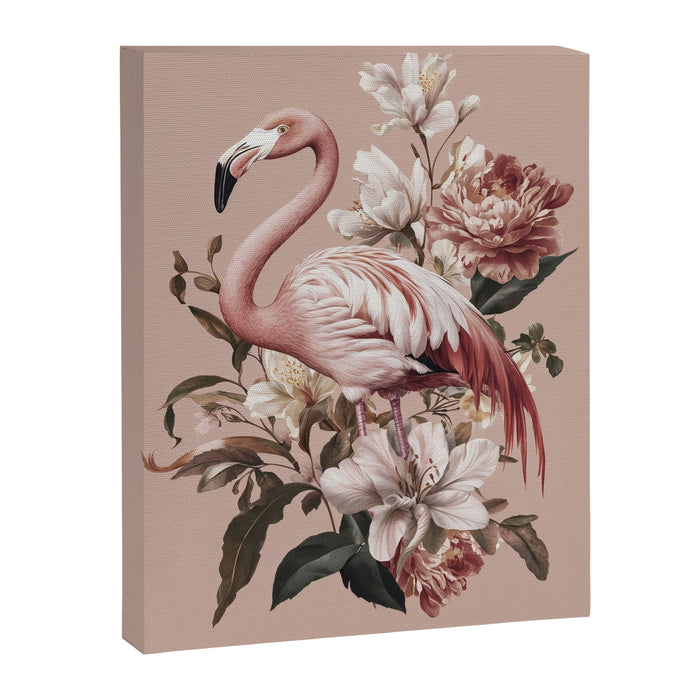 Floral Flamingo Romantic Serenade Canvas Print Gallery Image 1