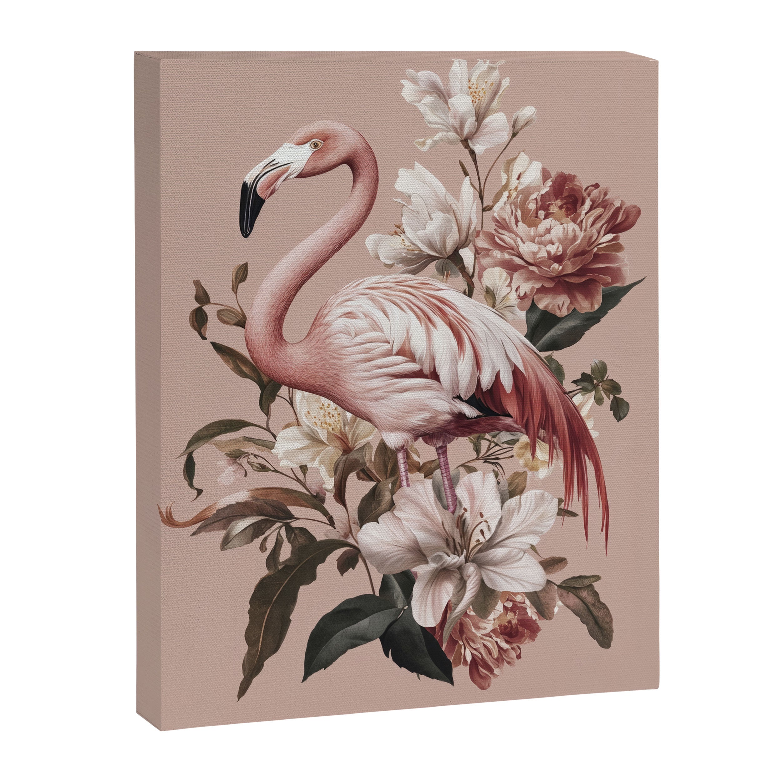 Floral Flamingo Romantic Serenade Canvas Print Gallery Image 8