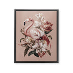 Floral Flamingo Romantic Serenade Framed Canvas Print Gallery Image 8