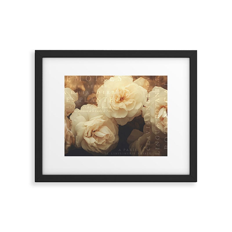 Floral Luxury In Twilight Sepia Peach Framed Art Print Gallery Image 5