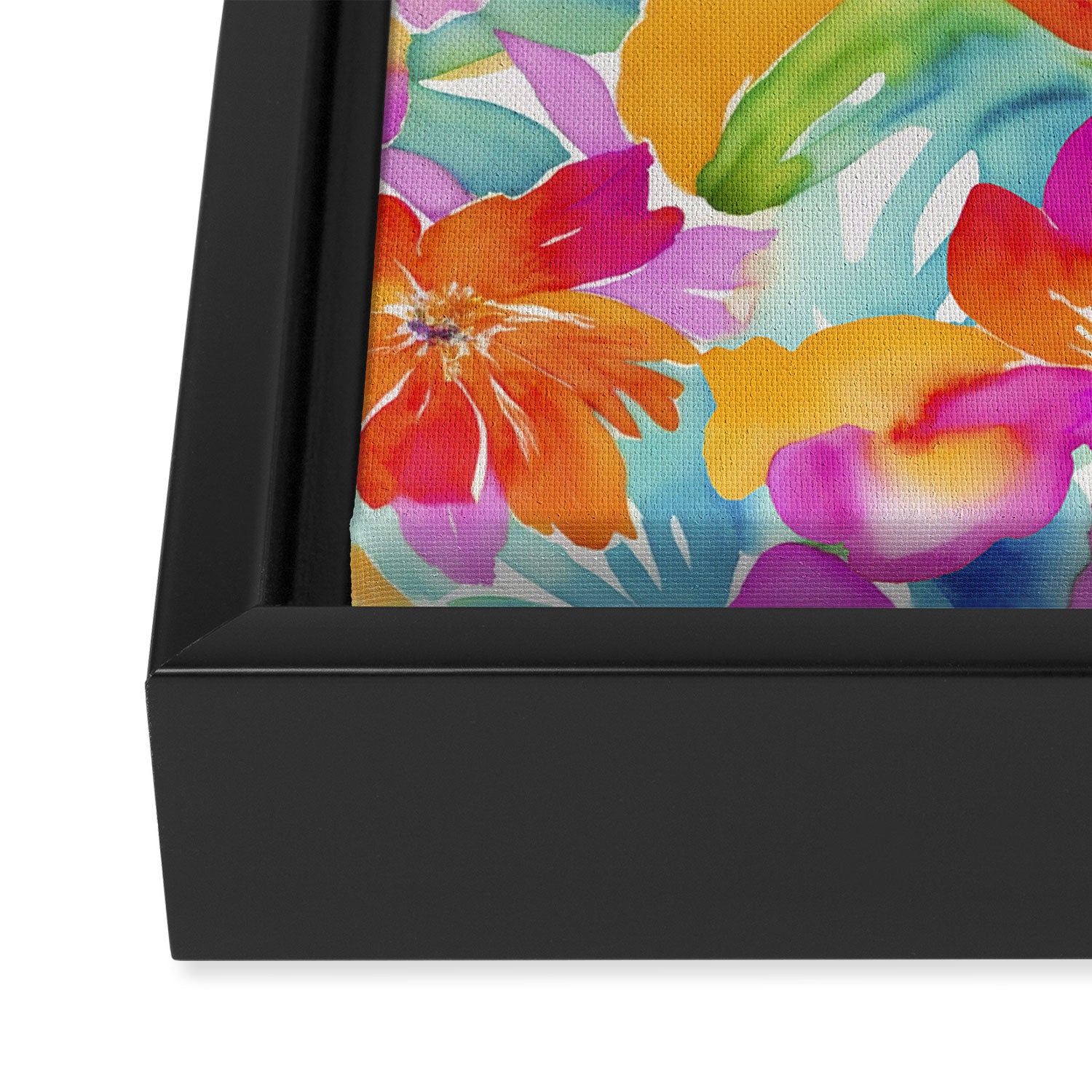 Fragments Of Botanical Memory Multicolor Flowers Framed Canvas Print Gallery Image 3