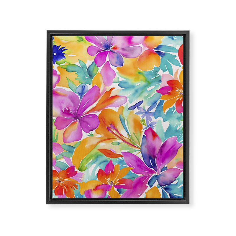 Fragments Of Botanical Memory Multicolor Flowers Framed Canvas Print Gallery Image 6
