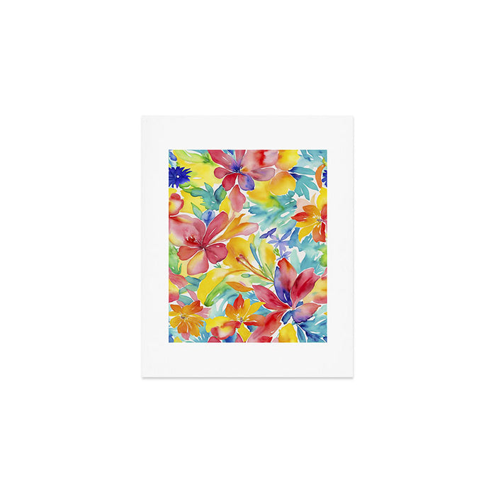 Fragments Of Botanical Memory Whimsical Watercolor Flower Meadow Art Print Gallery Image 1