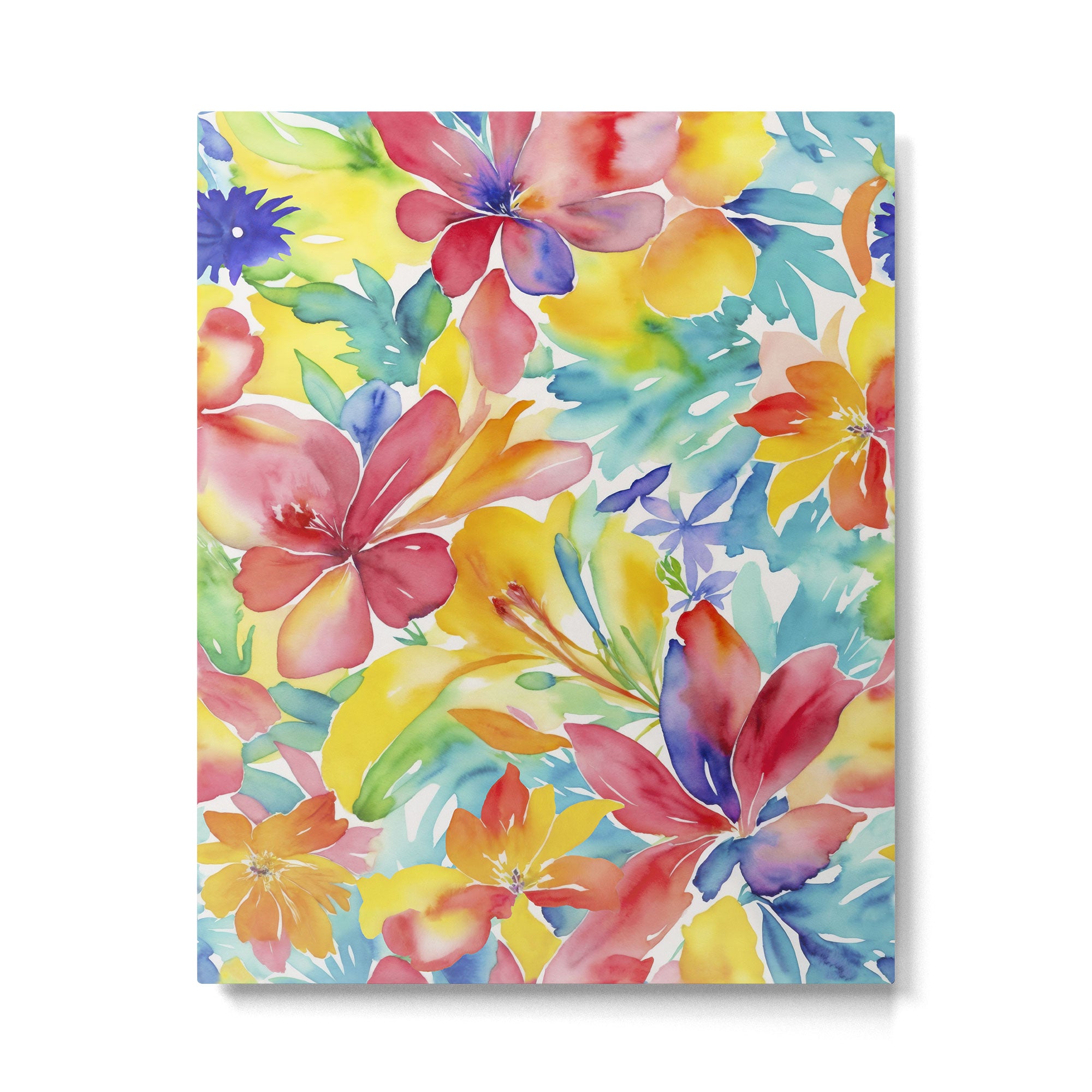 Fragments Of Botanical Memory Whimsical Watercolor Flower Meadow Metal Print Gallery Image 4