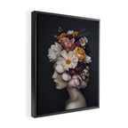 Graceful Blossom Serenity Female Portrait Framed Canvas Print Gallery Image 2