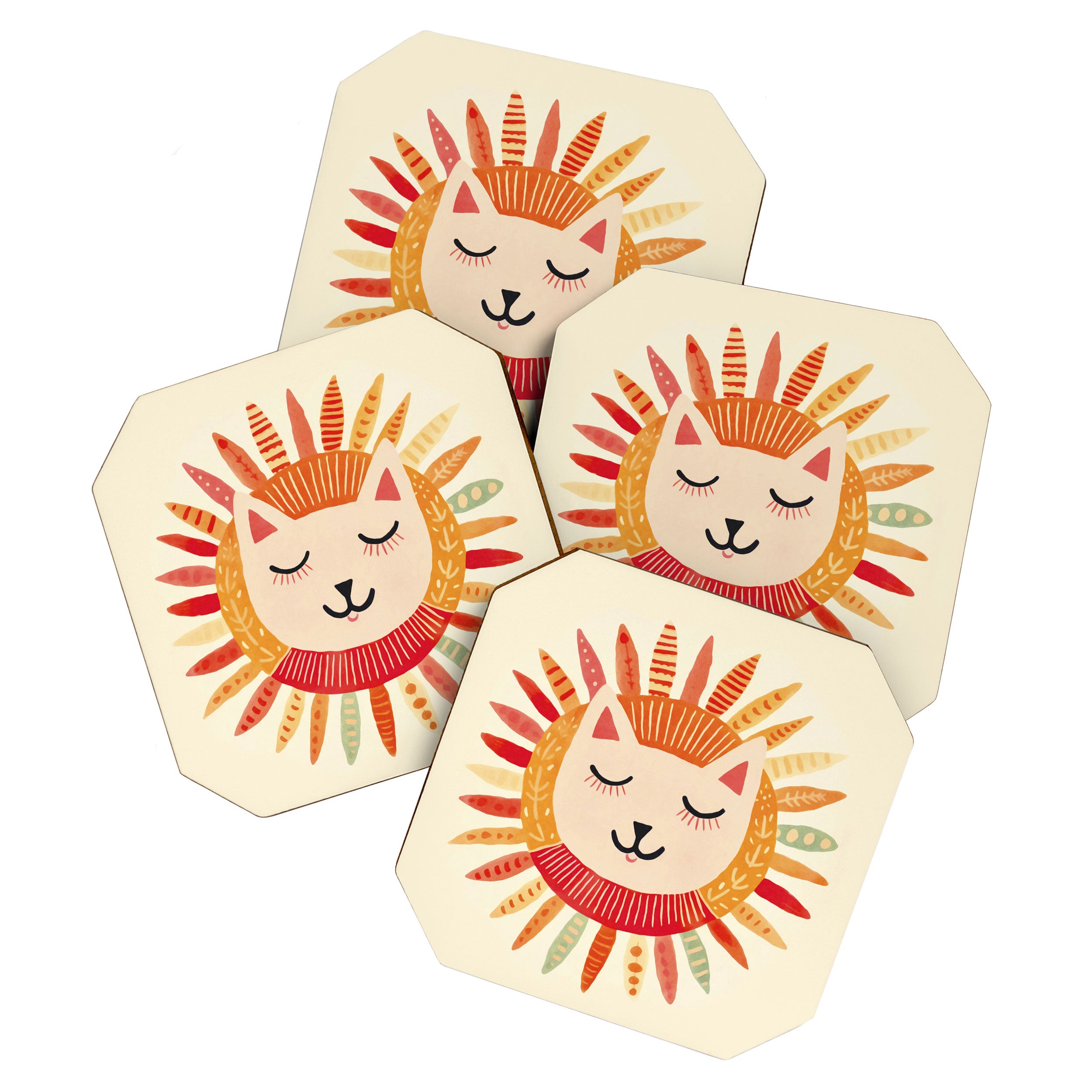 Happy Cat Happy Life Coaster Gallery Image 1