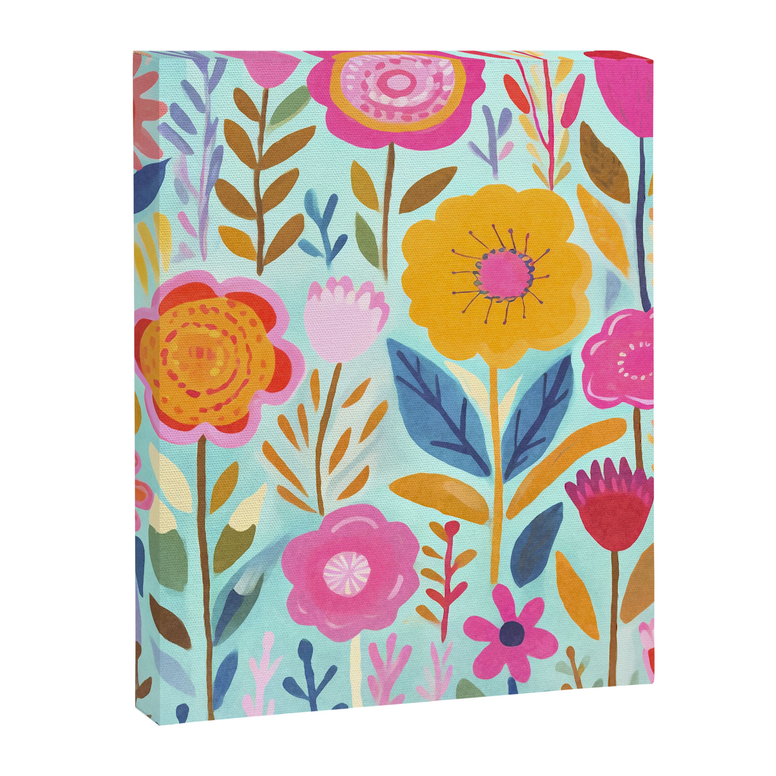Happy Summer Groovy Flower Meadow Canvas Print Gallery Image 6