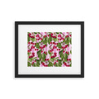 Lush Cherry Orchard Sweet Summer Fruits On Pink Stripes Framed Art Print Gallery Image 5
