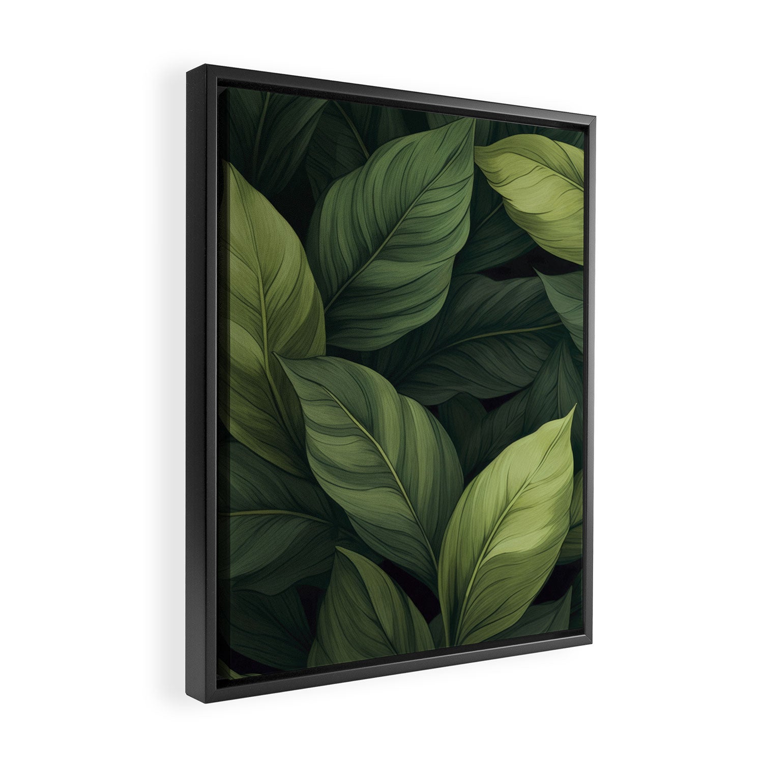 Lush Green Leaf Serenity Calm Garden Vibes Framed Canvas Print Gallery Image 2