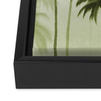 Lush Green Palm Grove Watercolor Art Framed Canvas Print Gallery Image 3