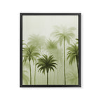 Lush Green Palm Grove Watercolor Art Framed Canvas Print Gallery Image 6