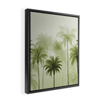Lush Green Palm Grove Watercolor Art Framed Canvas Print Gallery Image 2