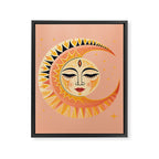 Magic Moon Celestial Spirit Framed Canvas Print Gallery Image 6