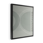 Mid Century Eclectic Calm Vibes In Pastel Grey and Green Shapes Framed Canvas Print Gallery Image 2