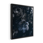 Midnight Blue Lush Moody Flowers Baroque Grandeur Framed Canvas Print Gallery Image 2