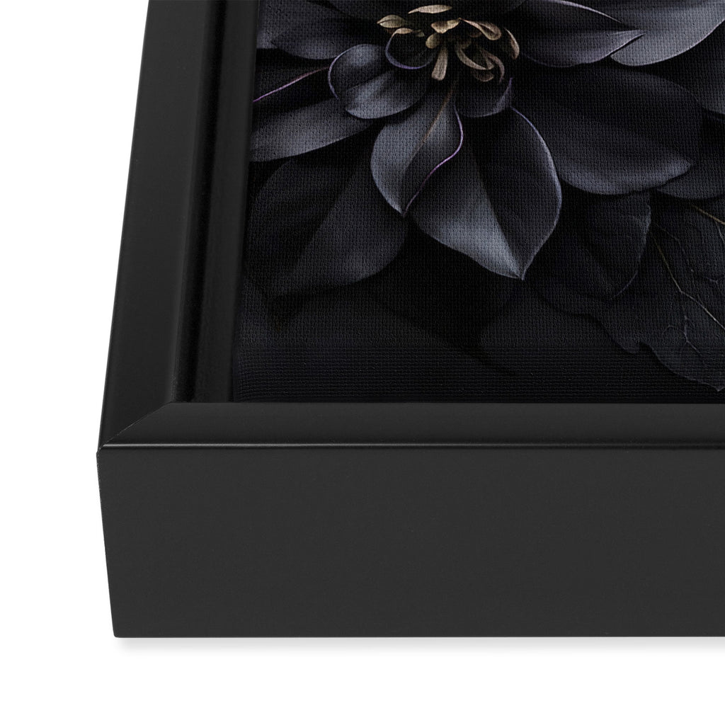 Midnight Floralscape Moody Baroque Opulent Flowers Framed Canvas Print Gallery Image 3