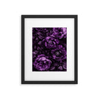 Midnight Garden Baroque Blooms Plum Blue Framed Art Print Gallery Image 5