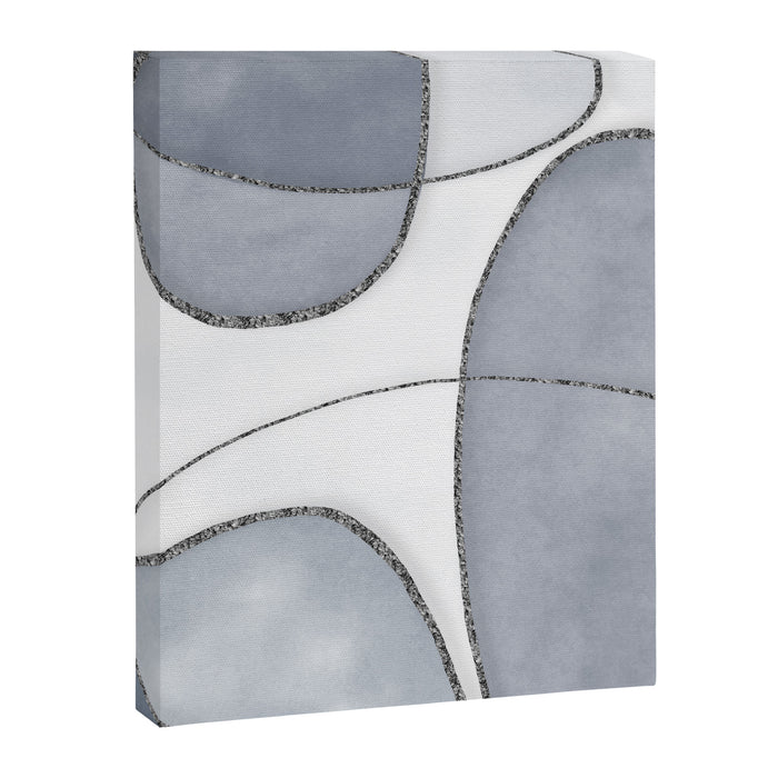 Minimal Blue Grey Shapes Canvas Print Gallery Image 1