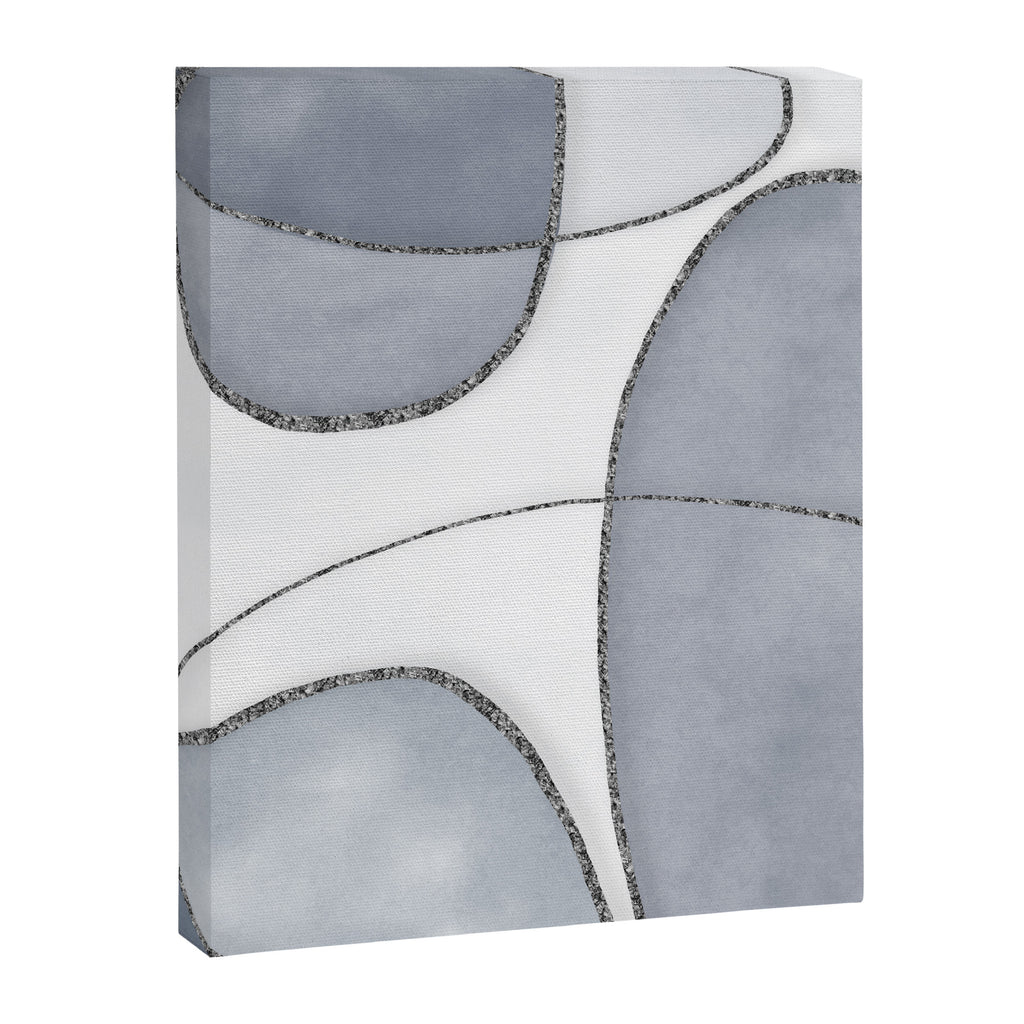Minimal Blue Grey Shapes Canvas Print Gallery Image 6