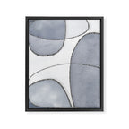 Minimal Blue Grey Shapes Framed Canvas Print Gallery Image 6