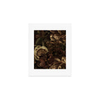Moody Flower Garden Baroque Opulence Brown Art Print Gallery Image 1