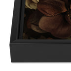 Moody Flower Garden Baroque Opulence Brown Framed Canvas Print Gallery Image 3