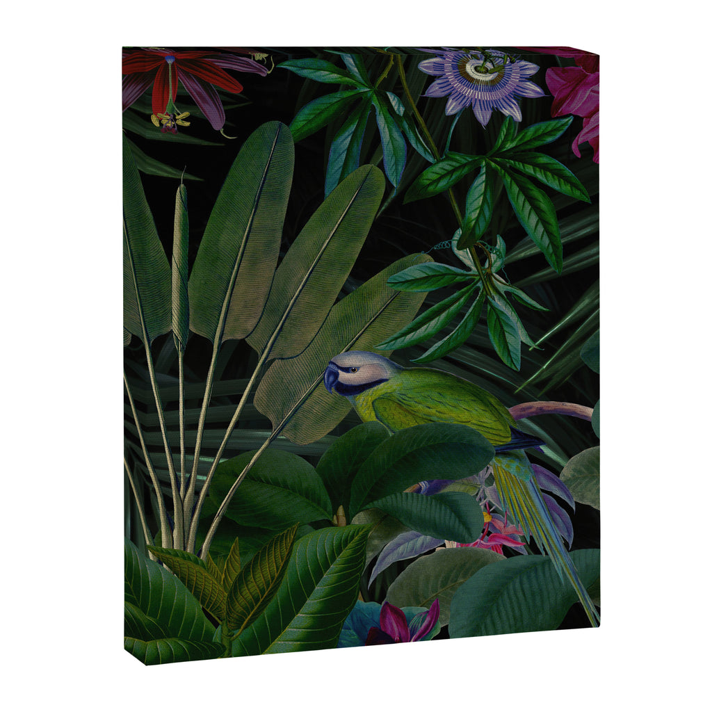 Moody Midnight Jungle Lush Tropical Paradise Canvas Print Gallery Image 6