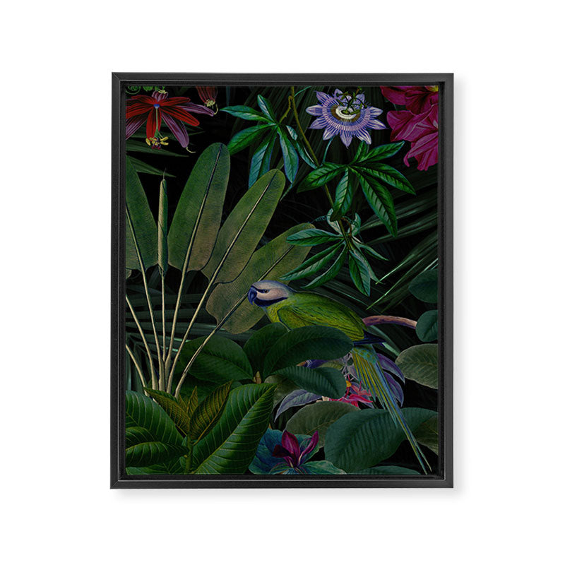Moody Midnight Jungle Lush Tropical Paradise Framed Canvas Print Gallery Image 6