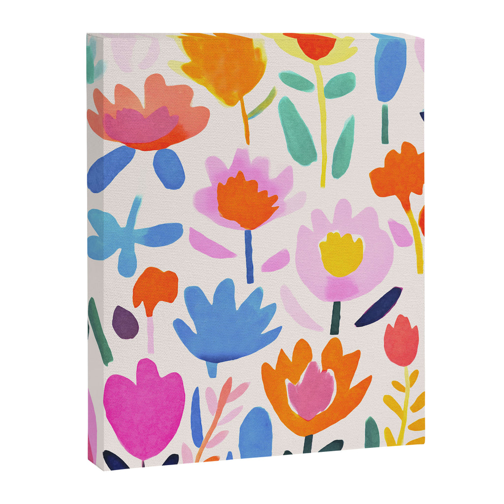 Multicolor Groovy Matisse Summer Flower Garden Canvas Print Gallery Image 6