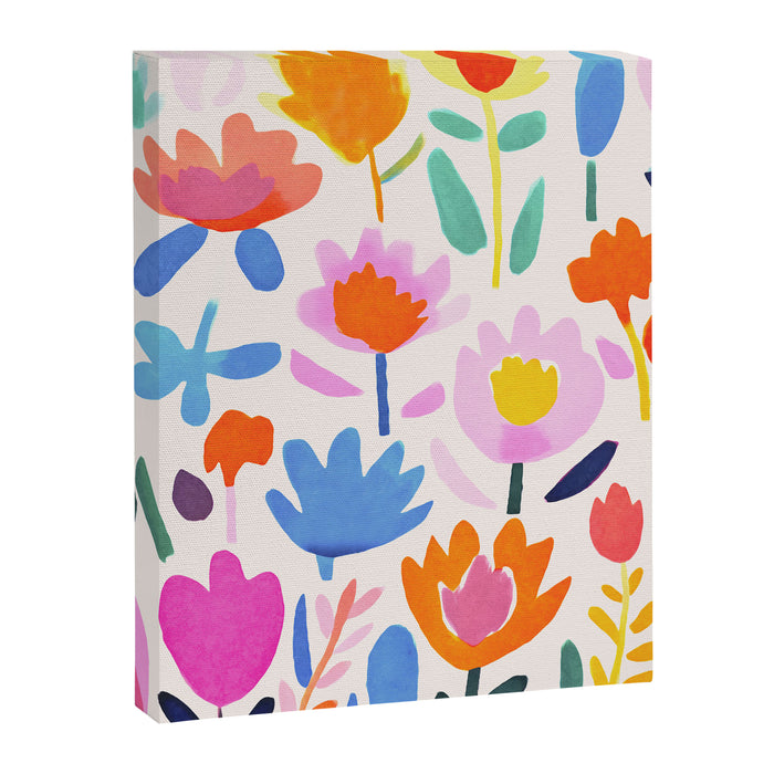 Multicolor Groovy Matisse Summer Flower Garden Canvas Print Gallery Image 1