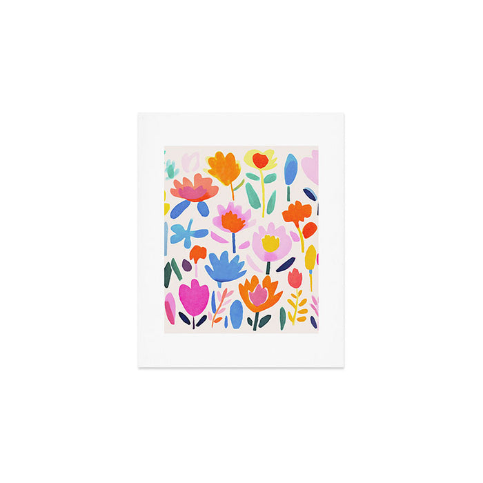 Multicolor Groovy Matisse Summer Flower Garden Art Print Gallery Image 1
