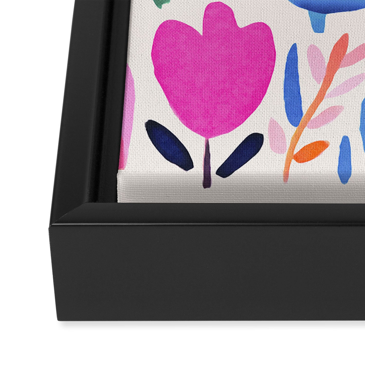 Multicolor Groovy Matisse Summer Flower Garden Framed Canvas Print Gallery Image 3