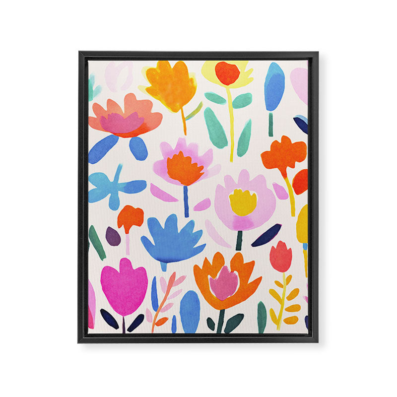 Multicolor Groovy Matisse Summer Flower Garden Framed Canvas Print Gallery Image 6