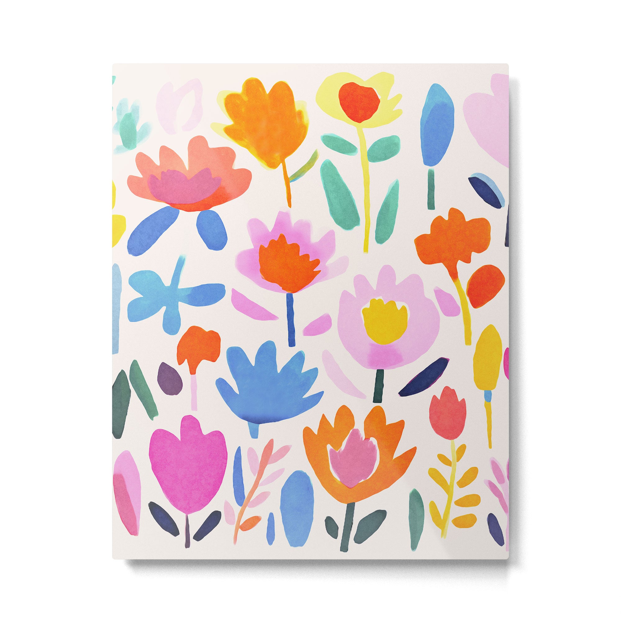 Multicolor Groovy Matisse Summer Flower Garden Metal Print Gallery Image 4