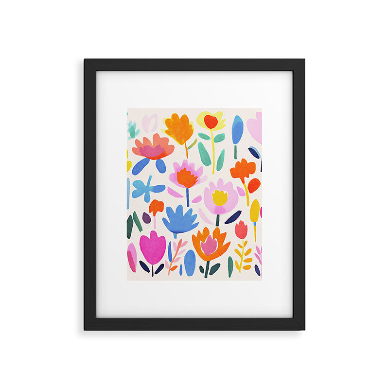 Multicolor Groovy Matisse Summer Flower Garden Framed Art Print Gallery Image 5