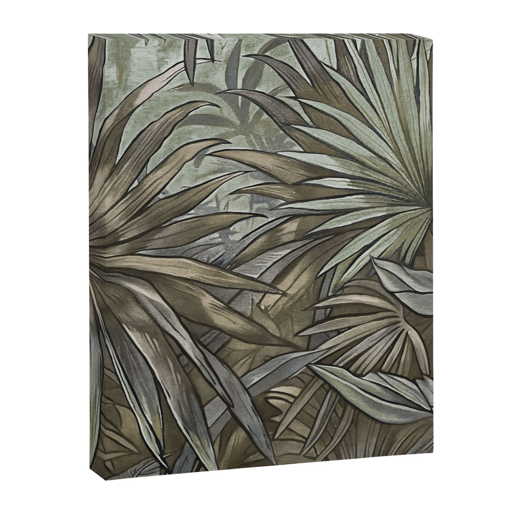 Mystic Jungle Tropical Escape Teal Green Brown Canvas Print Gallery Image 6