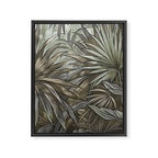 Mystic Jungle Tropical Escape Teal Green Brown Framed Canvas Print Gallery Image 6