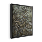 Mystic Jungle Tropical Escape Teal Green Brown Framed Canvas Print Gallery Image 2