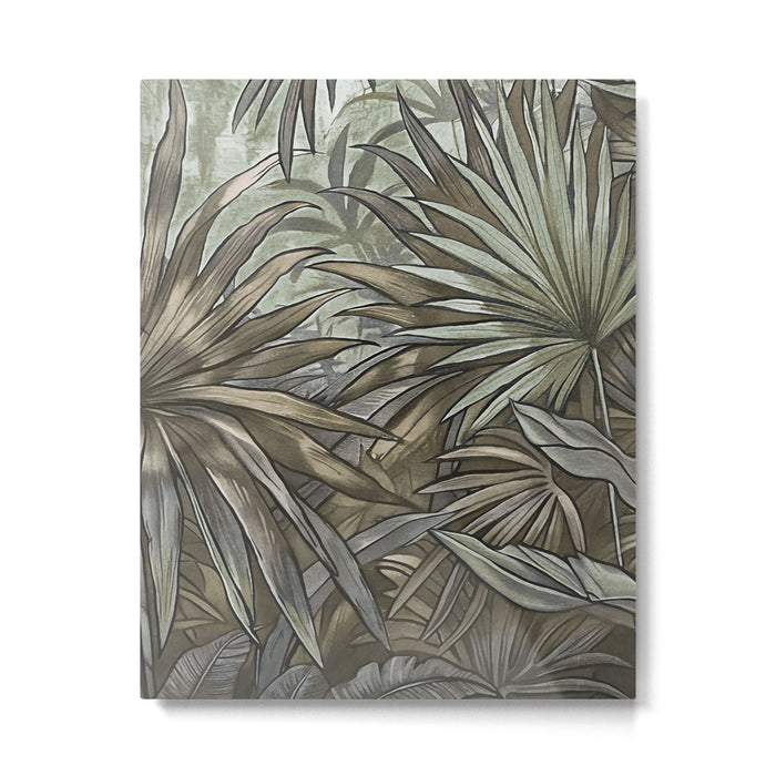 Mystic Jungle Tropical Escape Teal Green Brown Metal Print Gallery Image 1