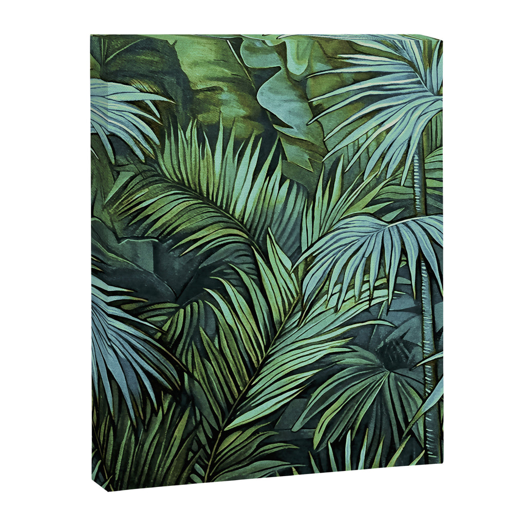 Mystic Jungle Tropical Hideaway Teal Green Canvas Print Gallery Image 6