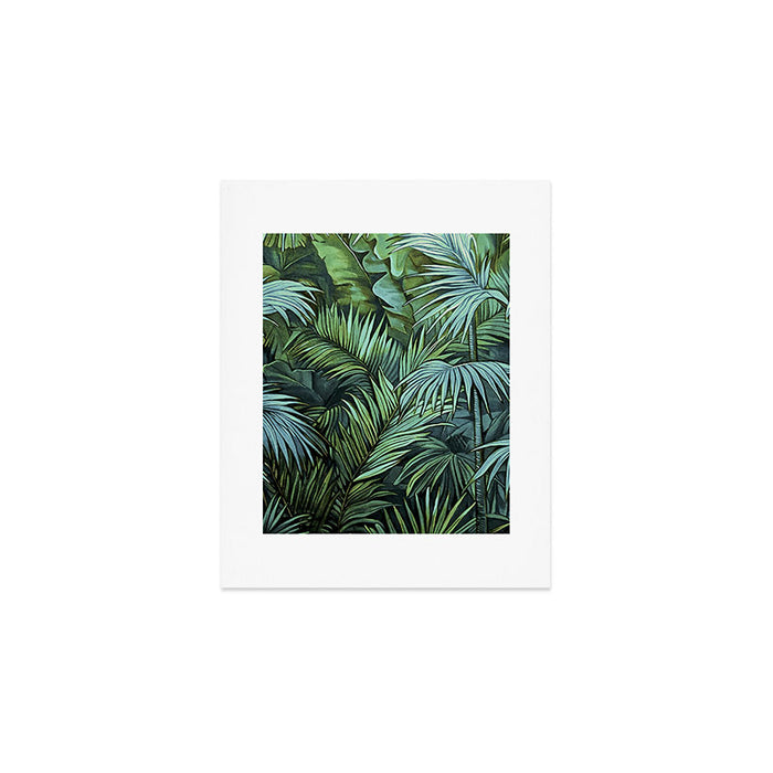 Mystic Jungle Tropical Hideaway Teal Green Art Print Gallery Image 1