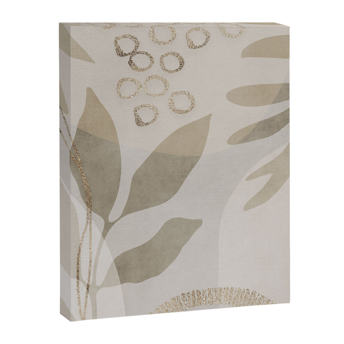Natural Flow And Glamour Leave Shapes Bohemian Balance Canvas Print Gallery Image 1