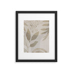 Natural Flow And Glamour Leave Shapes Bohemian Balance Framed Art Print Gallery Image 5