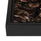 Nocturnal Twilight Brown Petals Floral Elegance Framed Canvas Print Gallery Image 3