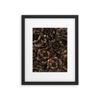 Nocturnal Twilight Brown Petals Floral Elegance Framed Art Print Gallery Image 5