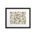 Nordic Birds Autumn Whispers Woodland Pattern Framed Art Print Gallery Image 5