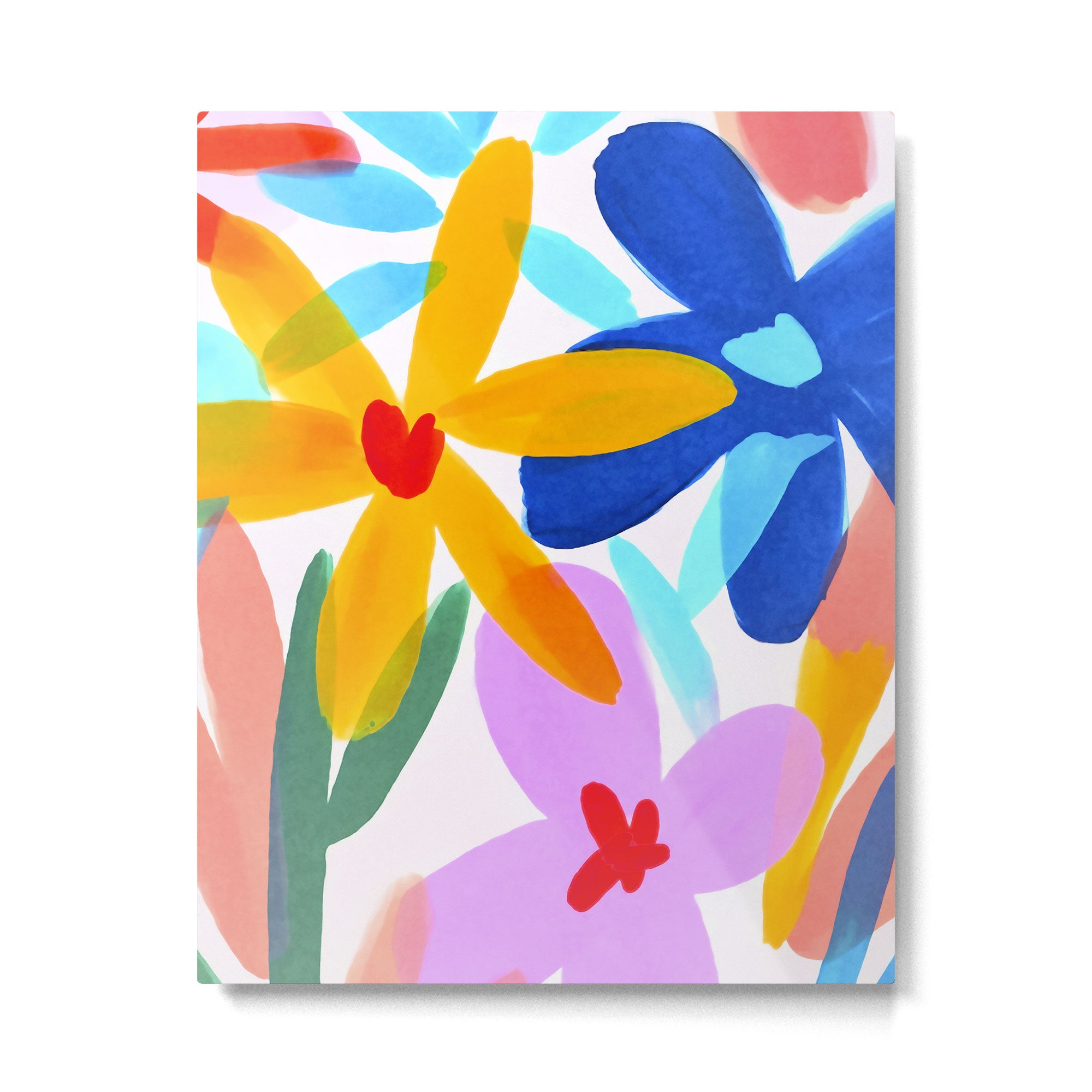 Playful Petals Mid Century Bold Groovy Flower Garden  Metal Print Gallery Image 4