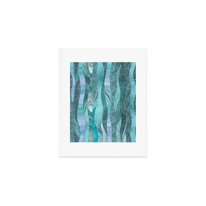 Precious Aqua And Turquoise Glamour Art Print Gallery Image 1